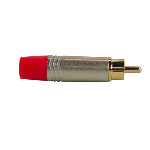 Conector RCA macho aereo rojo metal MCA 126 MKII