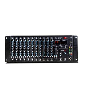 Mezclador de 12 canales, 10 mono + 1 canal stereo, montaje en Rack MRACK 12E