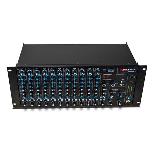 Mezclador de 12 canales, 10 mono + 1 canal stereo, montaje en Rack MRACK 12E