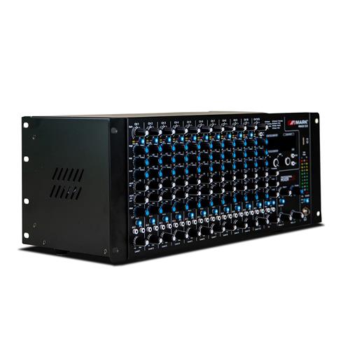 Mezclador de 12 canales, 10 mono + 1 canal stereo, montaje en Rack MRACK 12E
