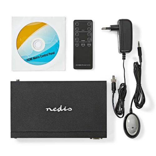 Matriz HDMI 4 entradas 4 salidas Nedis 3474AT