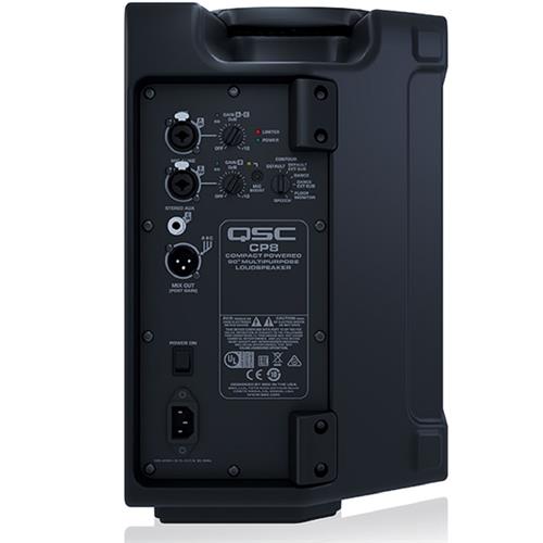 Caja dos vías auto-amplificada 8” +1,4”, 90° Conico, 1000W Clase D, DSP CP8-EU