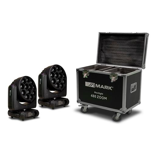 Pack cabeza movil 2 x MOVILIGHT 480 ZOOM + Rack