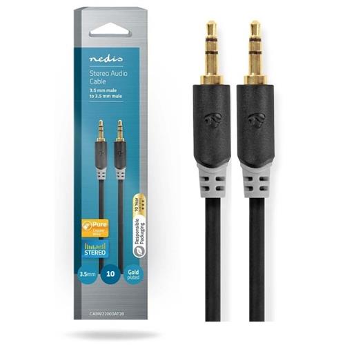 Cable audio Jack 3,5 estereo Nedis 10m