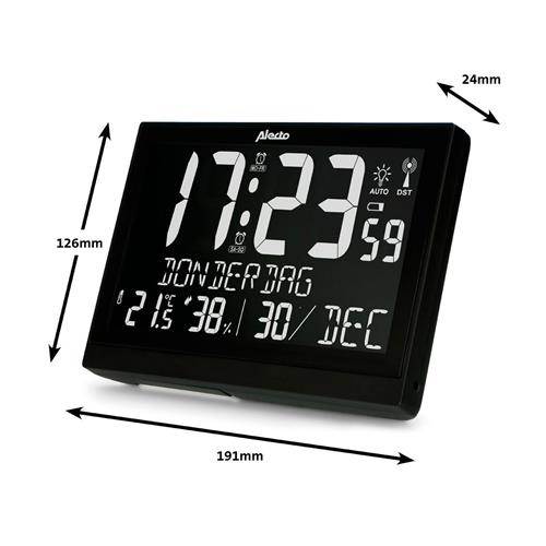 Reloj despertador termometro higrometro