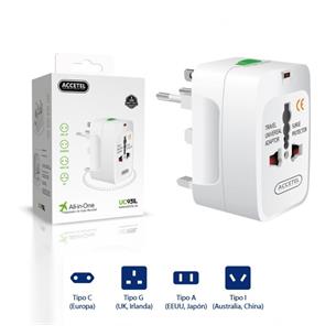 Adaptador universal de viaje bidireccional