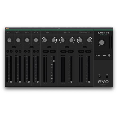 Interface de audio USB compacto de 4 entradas/4 salidas EVO 8