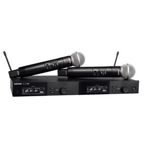 Sistema Inalámbrico de mano SM58 Dual y receptor Dual. 518-562MHz SLXD24DE/SM58