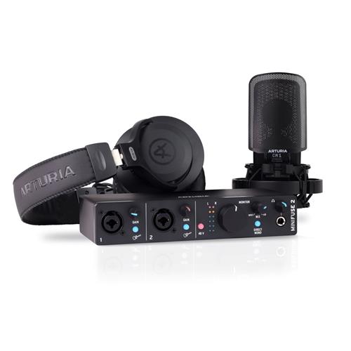 Pack de grabacion interfaz, mcrofono, auricular MINIFUSE RECORDING PACK BLACK