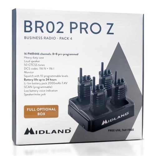 Walkie Midland Pack 4und BR02-PRO 16 canales 10Km