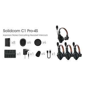 Sistema de intercomunicacion 4 auricuares cancelacion ruido Solidcom C1 PRO 4S 2