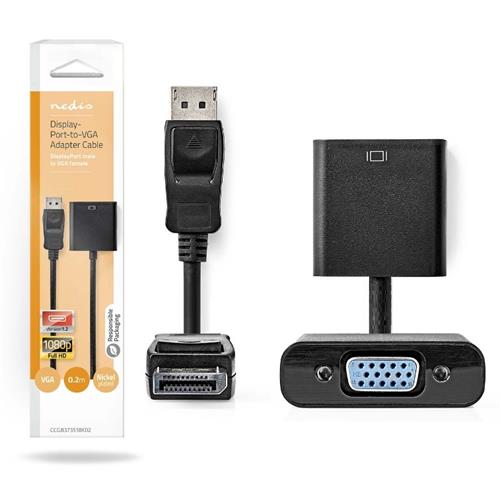 Convertidor Displayport macho a VGA-H NEDIS