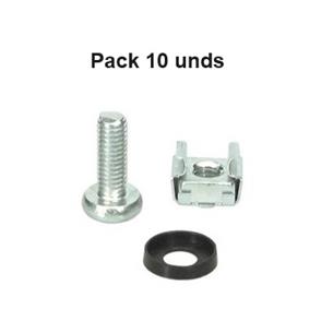 Pack de 10 Tuercas Tornillos y Arandelas Rack