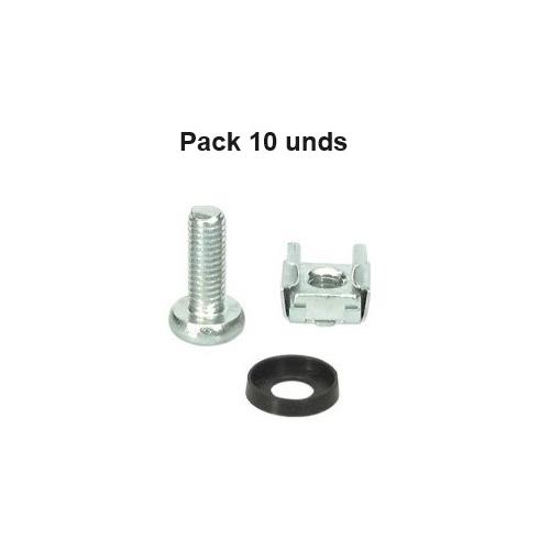 Pack de 10 Tuercas Tornillos y Arandelas Rack