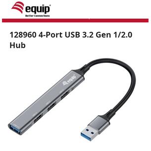 Hub 4 puertos USB3.0/2.0 USB-A Equip