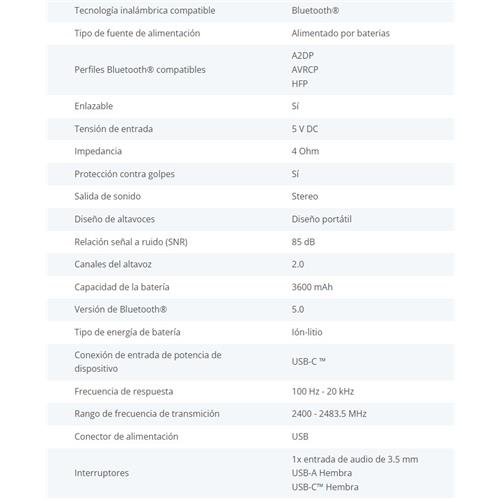 Altavoz portatil Bluetooth 6.5h 40W RGB Nedis Altavoz portatil Bluetooth 6.5h 40W RGB Nedis