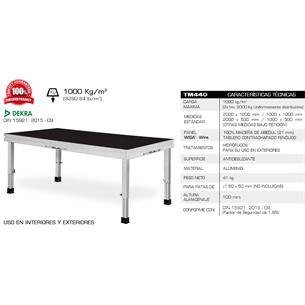 Tarima de 2x0,5m con madera abedul Wisa 21mm TM440/2x0,5 2