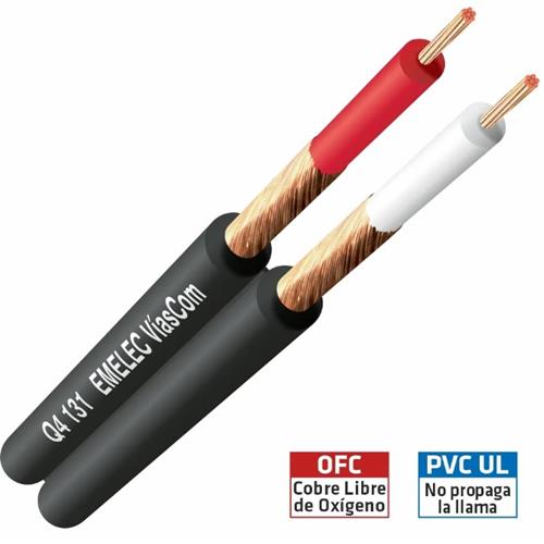 Cable audio paralelo 2×0,14 mm² Ø Exterior: 3,80 x 7,60 mm Q4-131