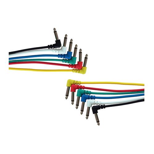 Pack de 6 cables con conectores Jack ¼ 40 cm CBL 130