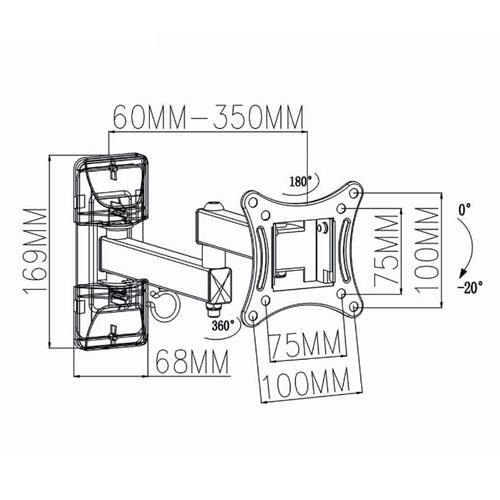 Soporte TV/monitor 13/27" max.15kg Nedis
