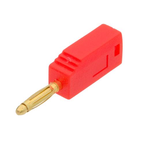 Banana macho enchufable roja 2mm 6A 60V