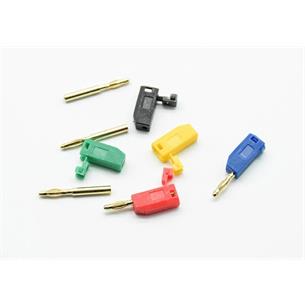 Banana macho enchufable negra 2mm 6A 60V 2