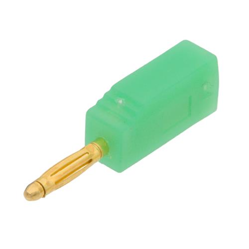 Banana macho enchufable verde 2mm 6A 60V