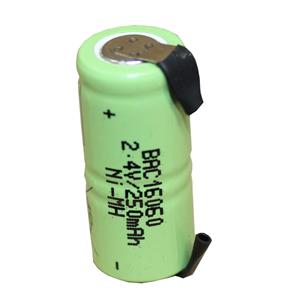 Bateria 2,4V 250mAh Ni-MH soldar c.i.