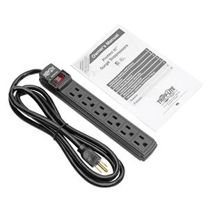 Regleta de 6 tomas NEMA 5-15R (US) con supresor de sobretensiones y cable 1,8m 2