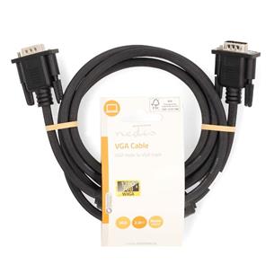 Cable monitor VGA HD15 macho macho 2 mts 2
