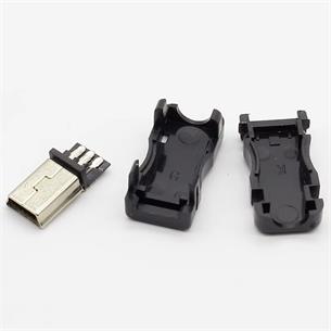 Conector mini USB-5P macho aereo soldar 2