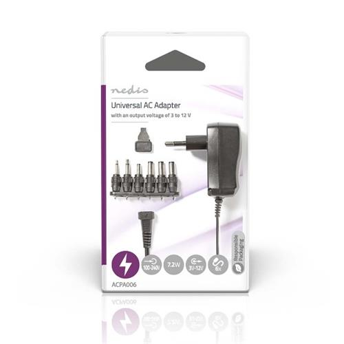 Fuente universal 600mA 3/12Vdc Nedis Fuente universal 600mA 3/12Vdc Nedis