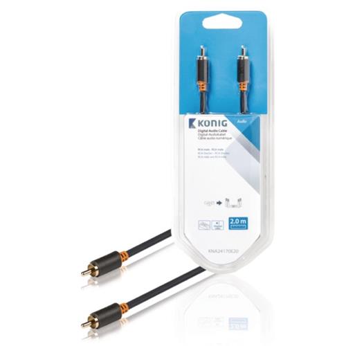 Cable audio digital RCA 2m Nedis Blister