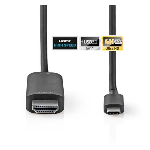 Adaptador USB-C a Hdmi 4K-60Hz 1mts Nedis