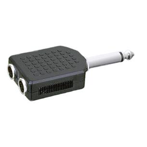 Adaptador Jack 6.3 mono a 2 hembras