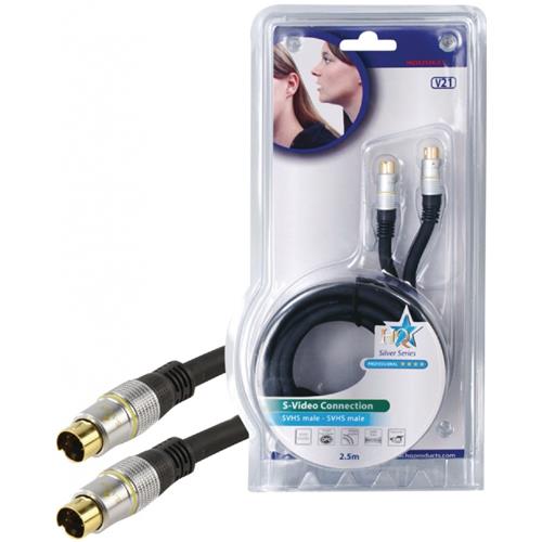 Cable video S-VHS macho macho 2,5m