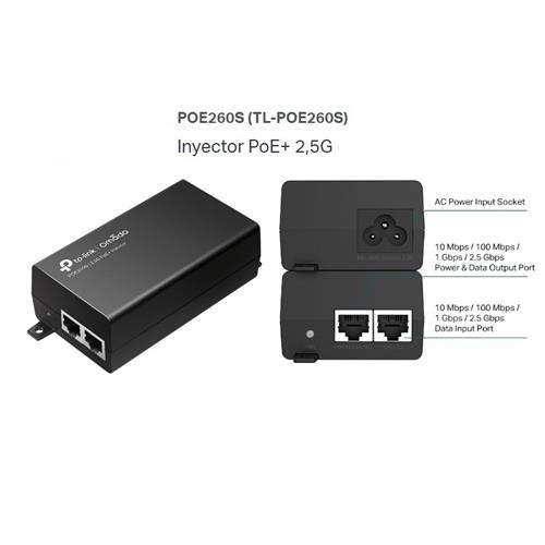 Inyector POE 802.3 af/at TP-Link 2xRJ45 2.5Gb 30W