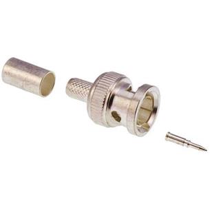 Conector BNC macho crimpar RG59AU baño plata