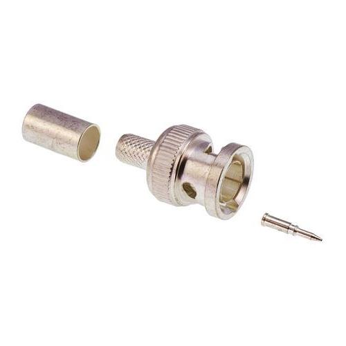 Conector BNC macho crimpar RG59AU baño plata