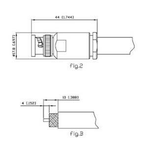 Conector BNC macho RG213 clamp Alfar