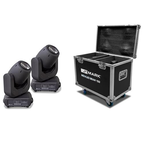 Pack cabeza movil 2 x MOVILIGHT BEAM 150 + RACK