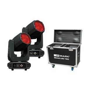 Pack cabeza movil 2 x BEAM LED 150 + RACK