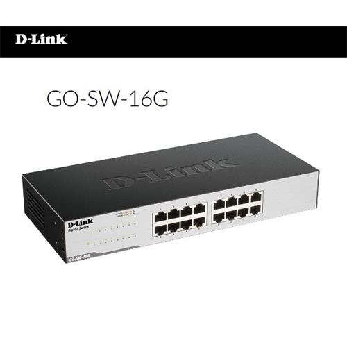 Switch 16 puertos 10/100/1000 D-Link GO-SW-16G