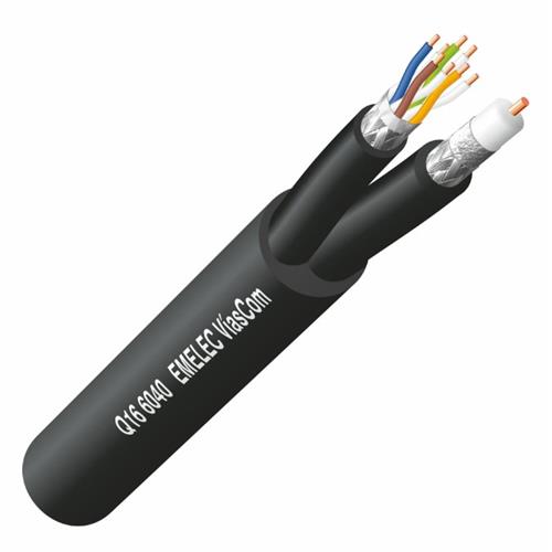 Cable Vídeo Digital 3G-SDI/4K-UHD (0,80/3,75) 20AWG+Cat.6 SF/UTP 250MHz Q16-6040