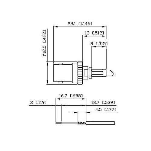 Conector BNC hembra RG58 crimp teflon Alfar