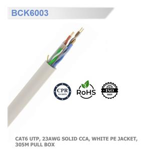 Cable datos UTP Cat.6 Blanco exterior SMK6003