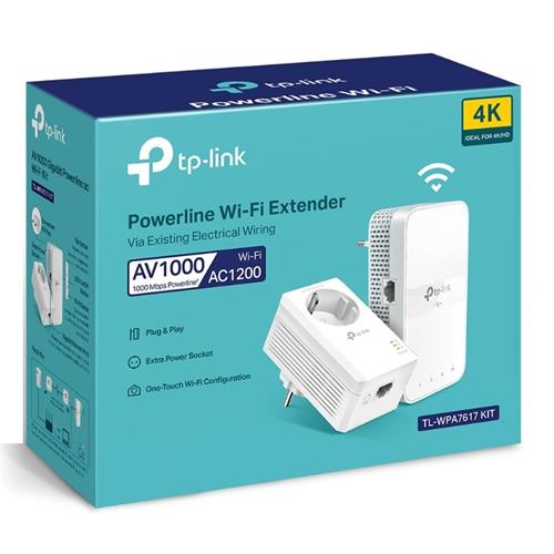 KIT Homeplug PLC 1000Mbps+PLC Wifi AC1200Mbps 7617KIT