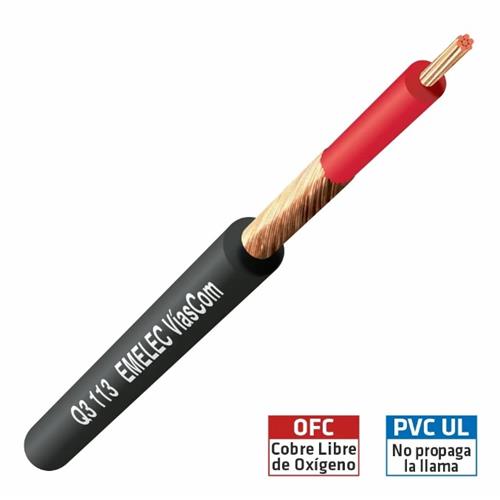 Cable coaxial audio 1 conductor negro 3mm Cable coaxial audio 1 conductor negro 3mm