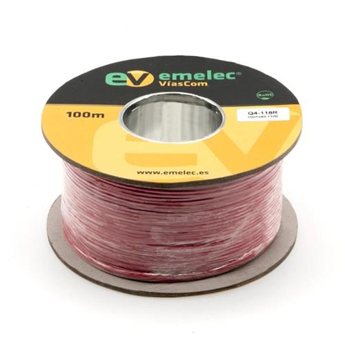 Cable audio paralelo 2x0.14 color rojo 3x6mm