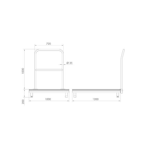 Pódium para director con barandilla. Medida: 1,2 x 1m TMD-10 Pódium para director con barandilla. Medida: 1,2 x 1m TMD-10